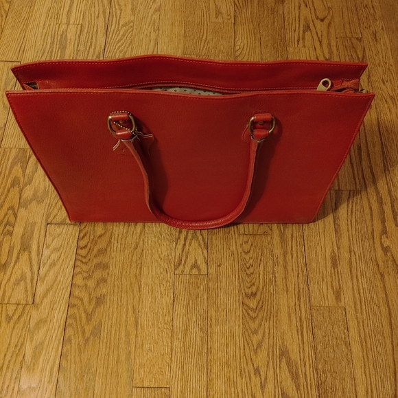 Gorgeous red leather work/laptop bag - Picture 4 of 8